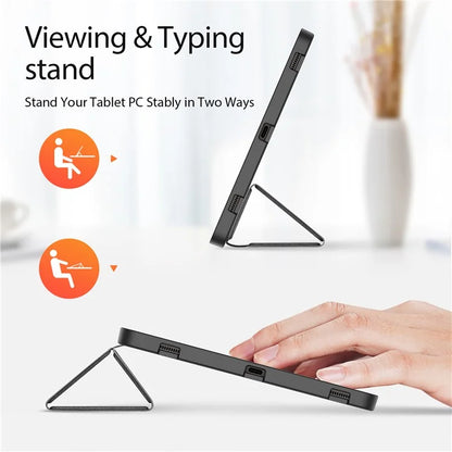 DUX DUCIS Domo Series for Samsung Galaxy Tab S10 Plus Case Tri-fold Stand Leather Cover Auto Wake / Sleep