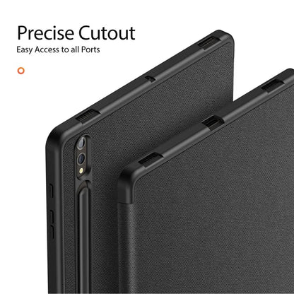 DUX DUCIS Domo Series for Samsung Galaxy Tab S10 Plus Case Tri-fold Stand Leather Cover Auto Wake / Sleep