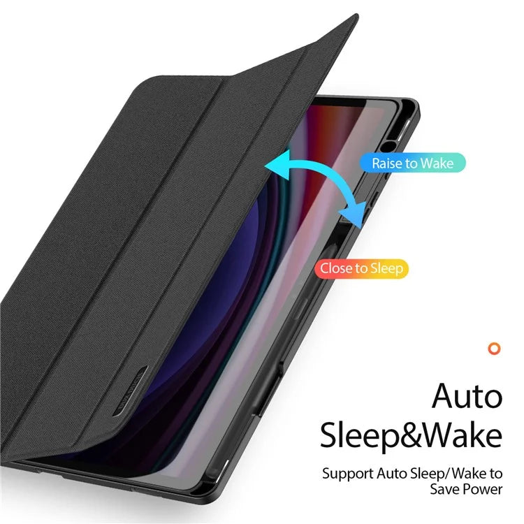 DUX DUCIS Domo Series for Samsung Galaxy Tab S10 Plus Case Tri-fold Stand Leather Cover Auto Wake / Sleep