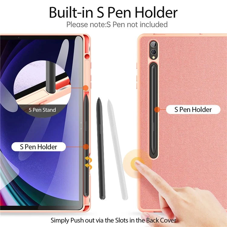 DUX DUCIS Domo Series for Samsung Galaxy Tab S10 Plus Case Tri-fold Stand Leather Cover Auto Wake / Sleep