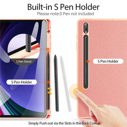 DUX DUCIS Domo Series for Samsung Galaxy Tab S10 Plus Case Tri-fold Stand Leather Cover Auto Wake / Sleep