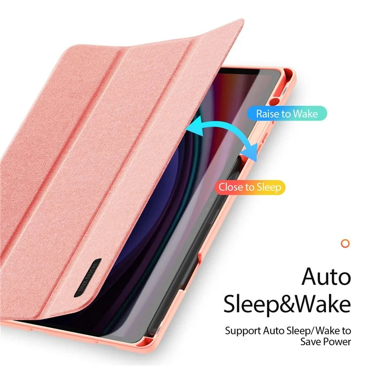 DUX DUCIS Domo Series for Samsung Galaxy Tab S10 Plus Case Tri-fold Stand Leather Cover Auto Wake / Sleep