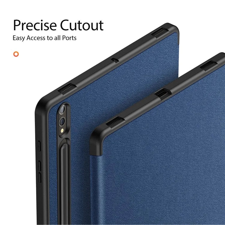 DUX DUCIS Domo Series for Samsung Galaxy Tab S10 Plus Case Tri-fold Stand Leather Cover Auto Wake / Sleep