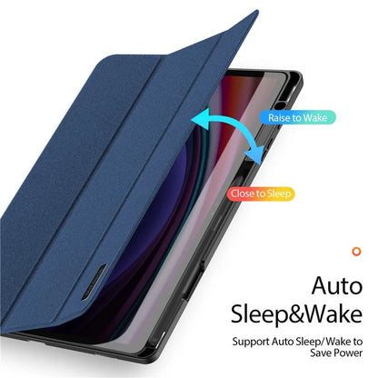 DUX DUCIS Domo Series for Samsung Galaxy Tab S10 Plus Case Tri-fold Stand Leather Cover Auto Wake / Sleep