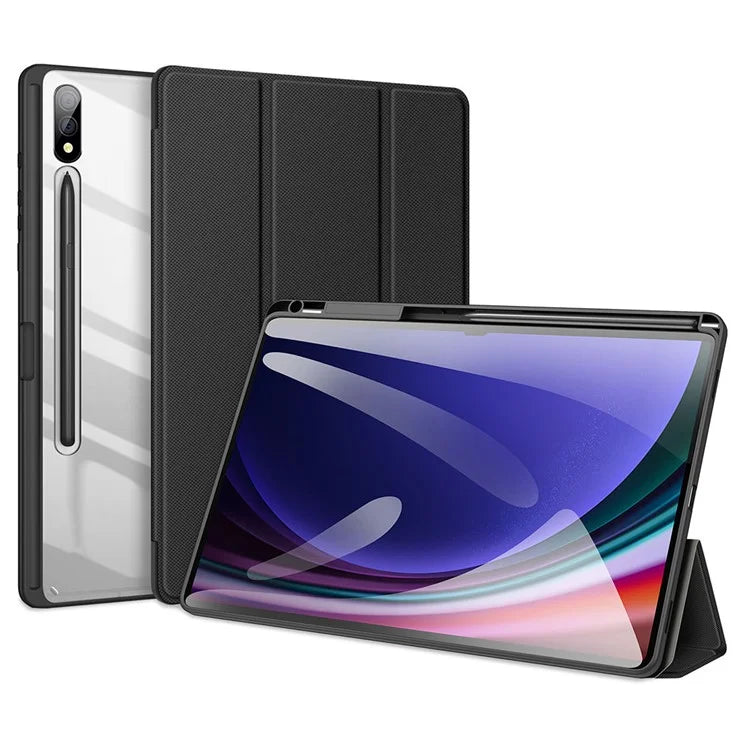 DUX DUCIS TOBY Series For Samsung Galaxy Tab S10 Plus Case PU Leather Tri-Fold Stand Tablet Cover