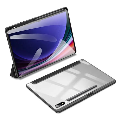 DUX DUCIS TOBY Series For Samsung Galaxy Tab S10 Plus Case PU Leather Tri-Fold Stand Tablet Cover