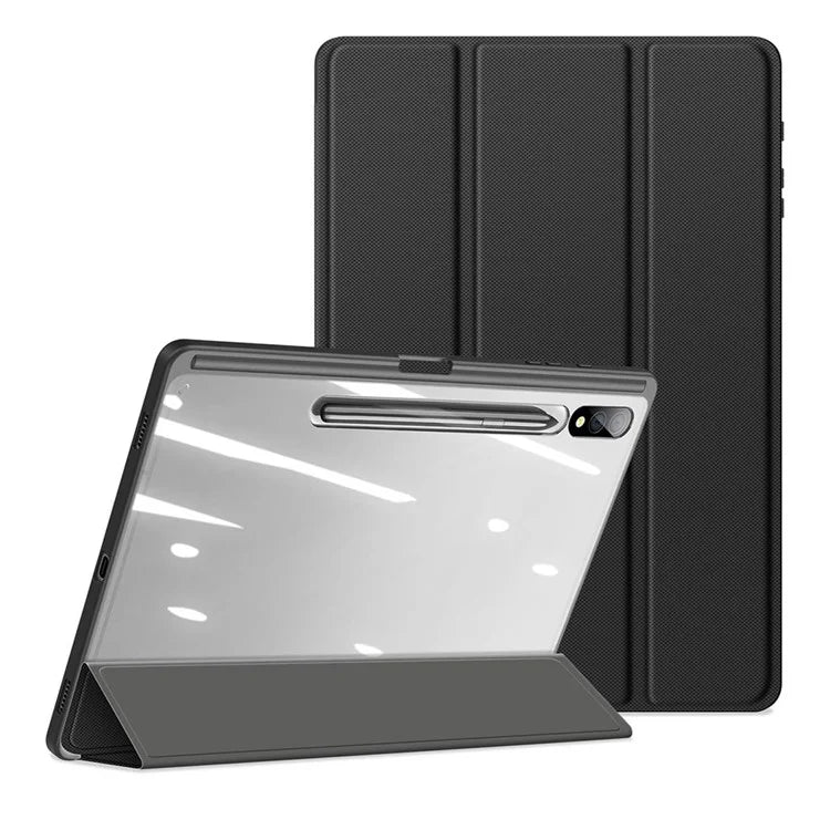 DUX DUCIS TOBY Series For Samsung Galaxy Tab S10 Plus Case PU Leather Tri-Fold Stand Tablet Cover