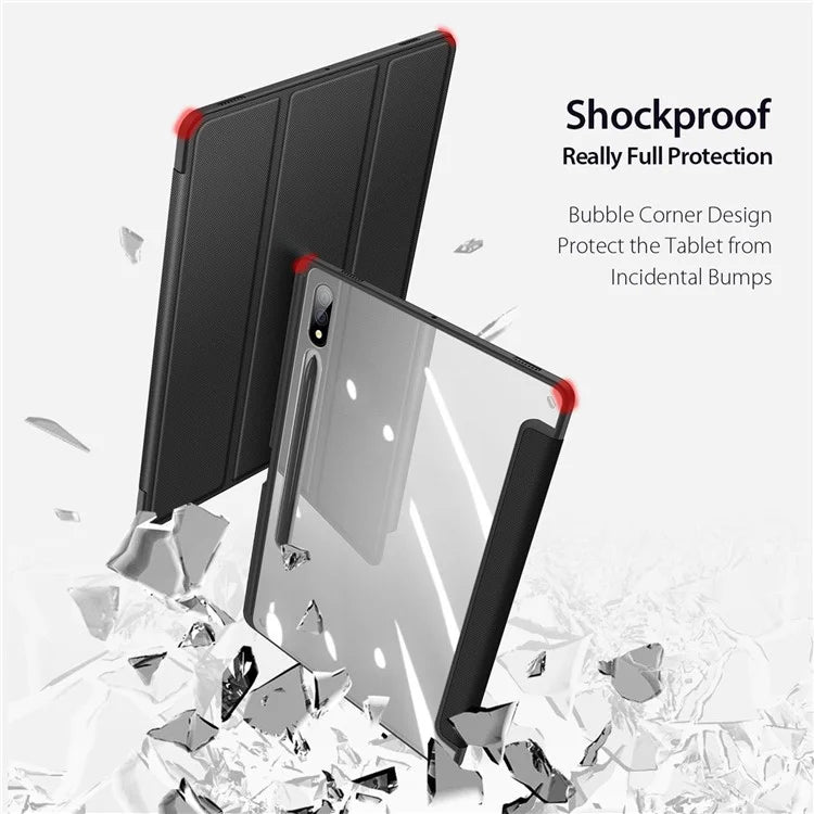 DUX DUCIS TOBY Series For Samsung Galaxy Tab S10 Plus Case PU Leather Tri-Fold Stand Tablet Cover