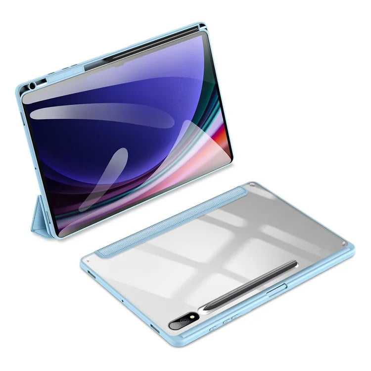 DUX DUCIS TOBY Series For Samsung Galaxy Tab S10 Plus Case PU Leather Tri-Fold Stand Tablet Cover