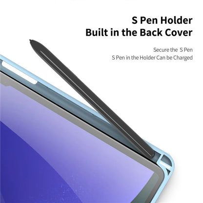 DUX DUCIS TOBY Series For Samsung Galaxy Tab S10 Plus Case PU Leather Tri-Fold Stand Tablet Cover