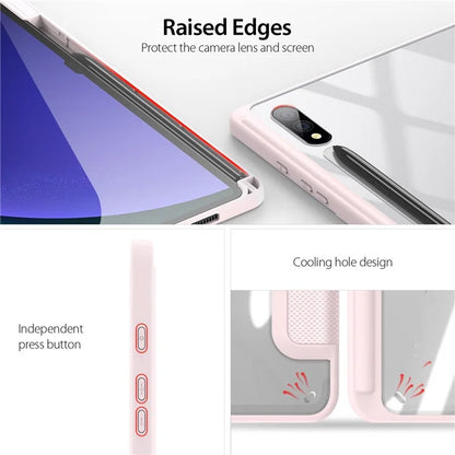 DUX DUCIS TOBY Series For Samsung Galaxy Tab S10 Plus Case PU Leather Tri-Fold Stand Tablet Cover