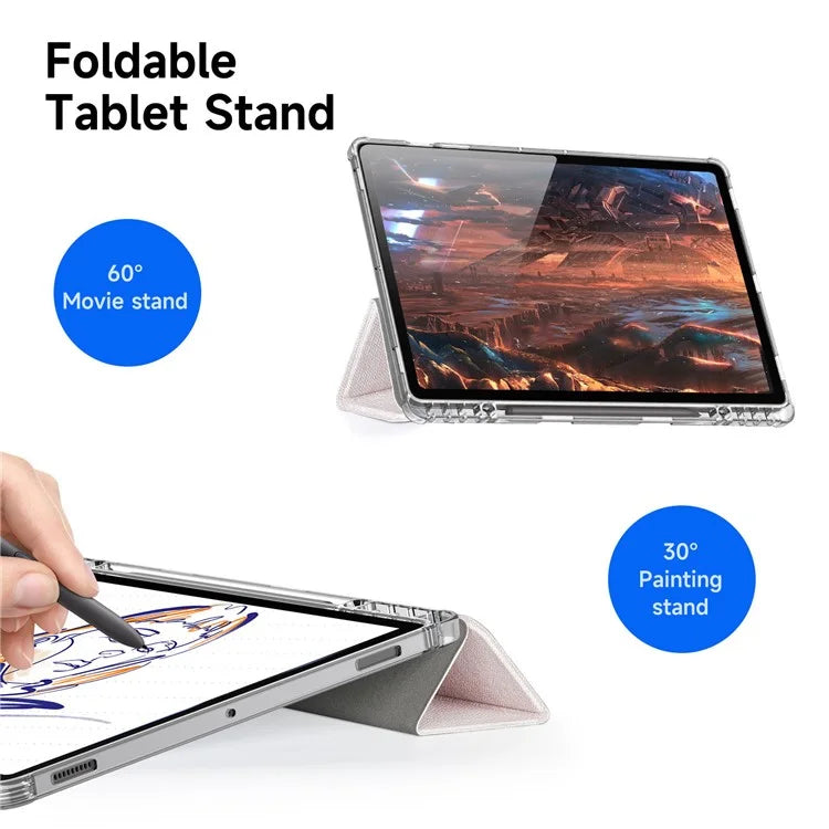 DUX DUCIS Unid Series For Samsung Galaxy Tab S10 Plus Case Auto Wake / Sleep TPU+PC+Leather Clear Tablet Cover