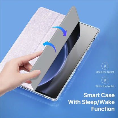 DUX DUCIS Unid Series For Samsung Galaxy Tab S10 Plus Case Auto Wake / Sleep TPU+PC+Leather Clear Tablet Cover