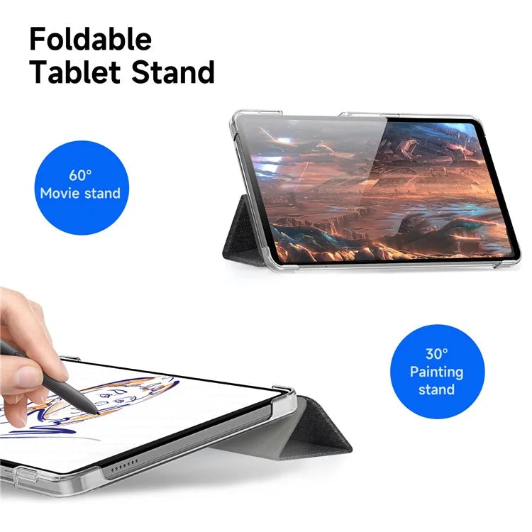 DUX DUCIS Unid Series For Samsung Galaxy Tab A9 Case Stand PC+Leather Clear Tablet Cover