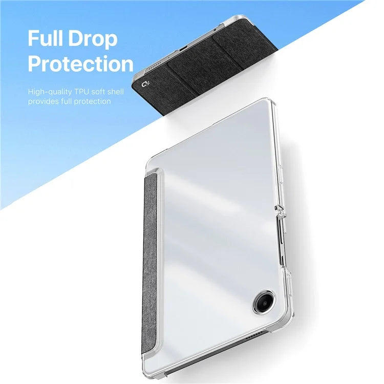 DUX DUCIS Unid Series For Samsung Galaxy Tab A9 Case Stand PC+Leather Clear Tablet Cover