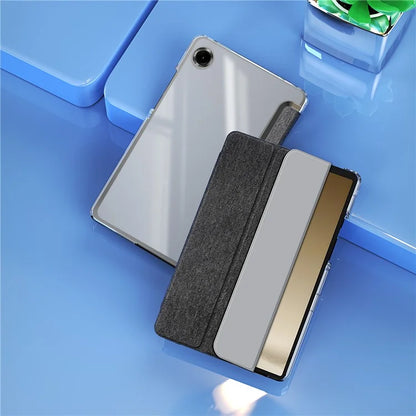 DUX DUCIS Unid Series For Samsung Galaxy Tab A9 Case Stand PC+Leather Clear Tablet Cover