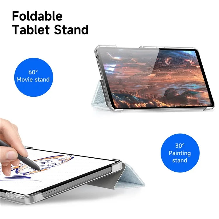 DUX DUCIS Unid Series For Samsung Galaxy Tab A9 Case Stand PC+Leather Clear Tablet Cover