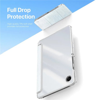DUX DUCIS Unid Series For Samsung Galaxy Tab A9 Case Stand PC+Leather Clear Tablet Cover