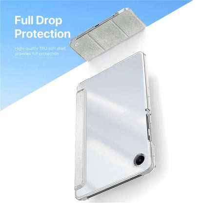 DUX DUCIS Unid Series For Samsung Galaxy Tab A9 Case Stand PC+Leather Clear Tablet Cover