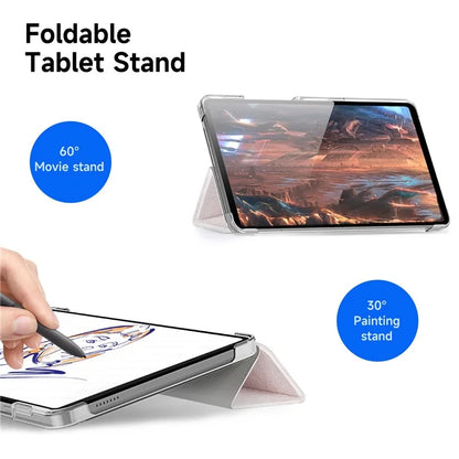 DUX DUCIS Unid Series For Samsung Galaxy Tab A9 Case Stand PC+Leather Clear Tablet Cover