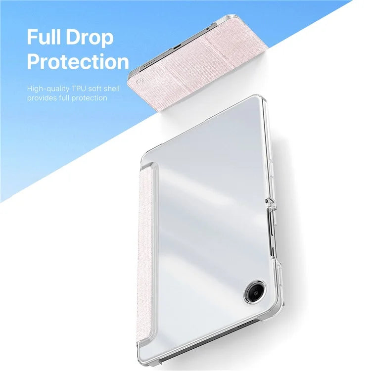 DUX DUCIS Unid Series For Samsung Galaxy Tab A9 Case Stand PC+Leather Clear Tablet Cover