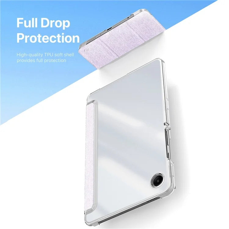DUX DUCIS Unid Series For Samsung Galaxy Tab A9 Case Stand PC+Leather Clear Tablet Cover