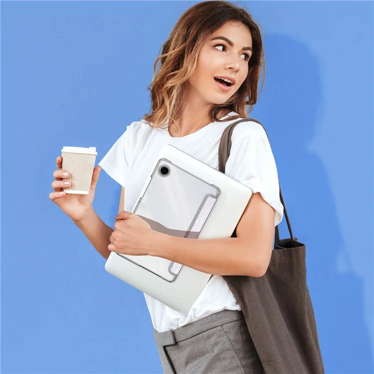 DUX DUCIS Unid Series For Samsung Galaxy Tab A9 Case Stand PC+Leather Clear Tablet Cover