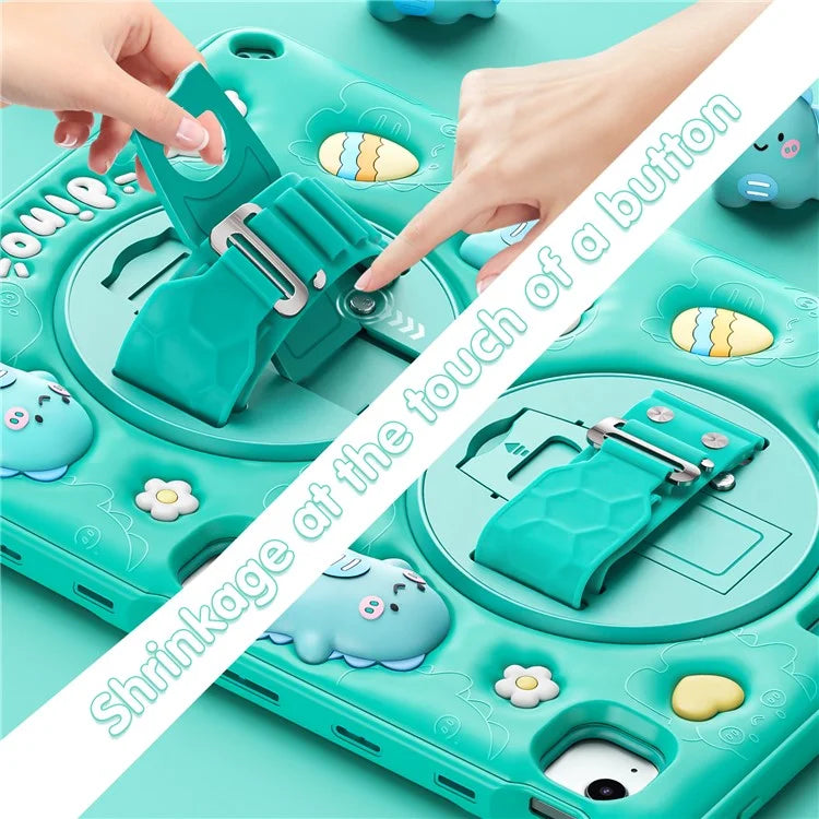 For iPad Air 11 (2024) / Air (2022) / (2020) / iPad Pro 11 (2022) / (2021) / (2020) / (2018) Case Kickstand PC+Silicone+TPU Cover