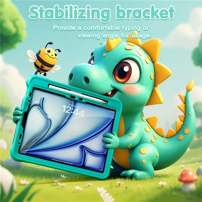 For iPad Air 11 (2024) / Air (2022) / (2020) / iPad Pro 11 (2022) / (2021) / (2020) / (2018) Case Kickstand PC+Silicone+TPU Cover