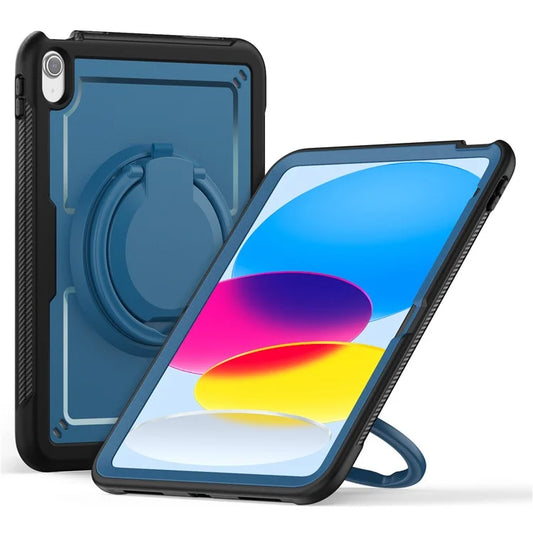 For iPad 10.9 (2022) Case Shockproof PC+TPU Tablet Cover with Kickstand, Pencil Holder