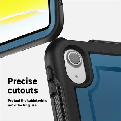 For iPad 10.9 (2022) Case Shockproof PC+TPU Tablet Cover with Kickstand, Pencil Holder