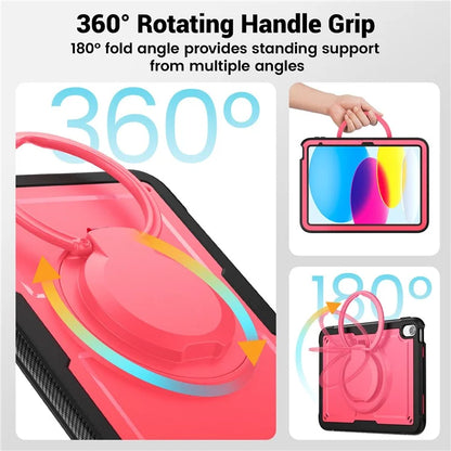 For iPad 10.9 (2022) Case Shockproof PC+TPU Tablet Cover with Kickstand, Pencil Holder