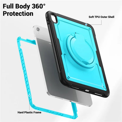 For iPad 10.9 (2022) Case Shockproof PC+TPU Tablet Cover with Kickstand, Pencil Holder