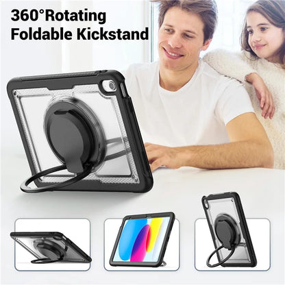 For iPad 10.9 (2022) Case Shockproof PC+TPU Tablet Cover with Kickstand, Pencil Holder