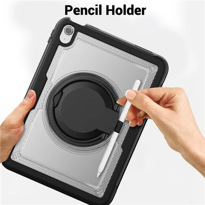 For iPad 10.9 (2022) Case Shockproof PC+TPU Tablet Cover with Kickstand, Pencil Holder