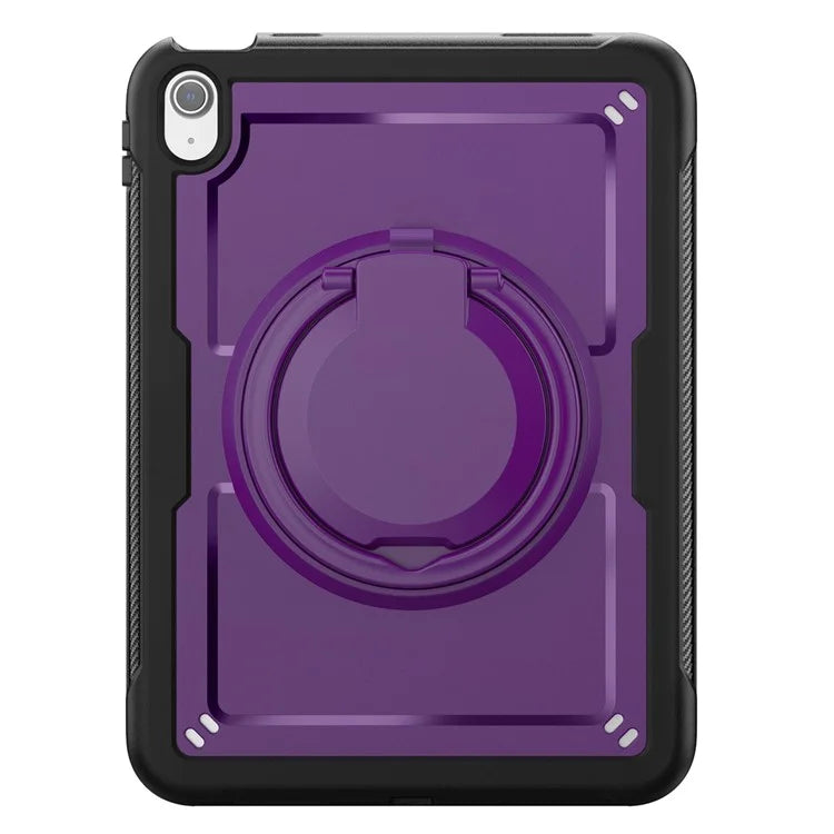 For iPad 10.9 (2022) Case Shockproof PC+TPU Tablet Cover with Kickstand, Pencil Holder