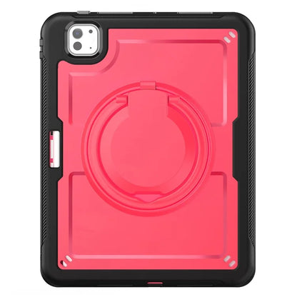 For iPad Pro 11 (2024) M4 A2836 Case Shockproof PC+TPU Tablet Cover with Kickstand, Pencil Holder
