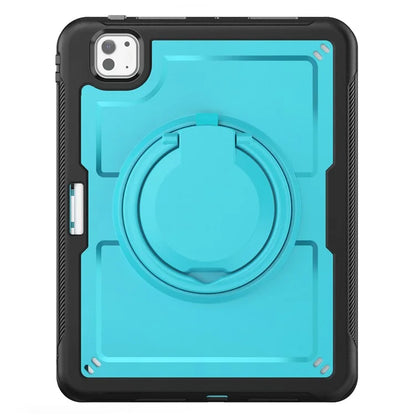 For iPad Pro 11 (2024) M4 A2836 Case Shockproof PC+TPU Tablet Cover with Kickstand, Pencil Holder