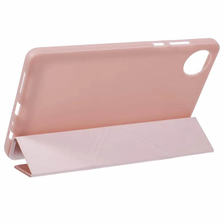 For Xiaomi Redmi Pad SE 4G 8.7 inch Case PU Leather+Silicone Origami Stand Protective Cover
