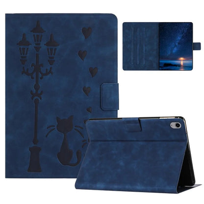 For iPad 10.9 (2022) Case Couple Cat Imprinted Microfiber Leather Smart Tablet Cover
