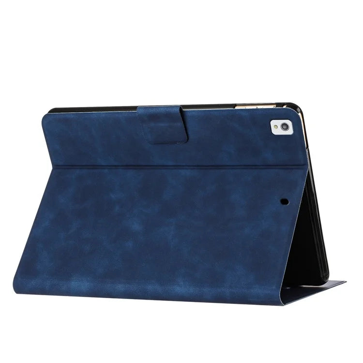 For iPad 10.2 (2020) / (2019) / iPad Air 10.5 inch (2019) / iPad Pro 10.5-inch (2017) Case Couple Cat Imprinted Microfiber Leather Tablet Cover