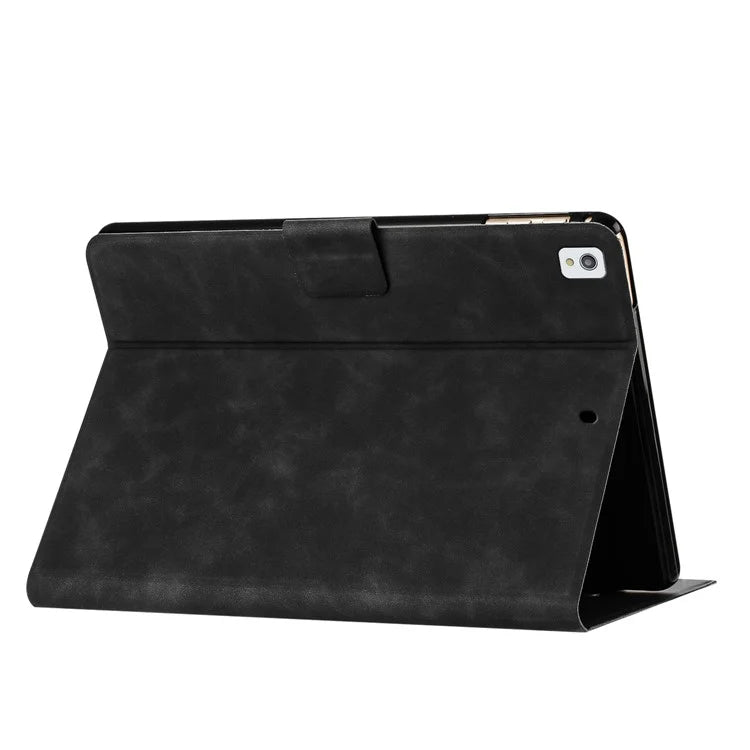For iPad 10.2 (2020) / (2019) / iPad Air 10.5 inch (2019) / iPad Pro 10.5-inch (2017) Case Couple Cat Imprinted Microfiber Leather Tablet Cover