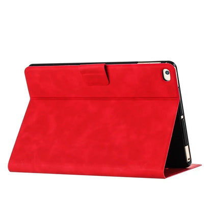 For iPad 9.7-inch (2018) / (2017) / iPad Air 2 / Air (2013) Case Couple Cat Imprinted Microfiber Leather Smart Tablet Cover
