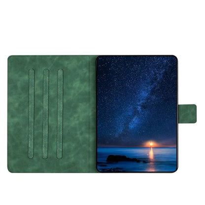 For Samsung Galaxy Tab A9 Case Couple Cat Imprinted Microfiber Leather Smart Tablet Cover