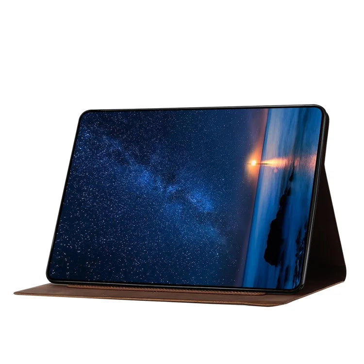 For Samsung Galaxy Tab A9 Case Couple Cat Imprinted Microfiber Leather Smart Tablet Cover