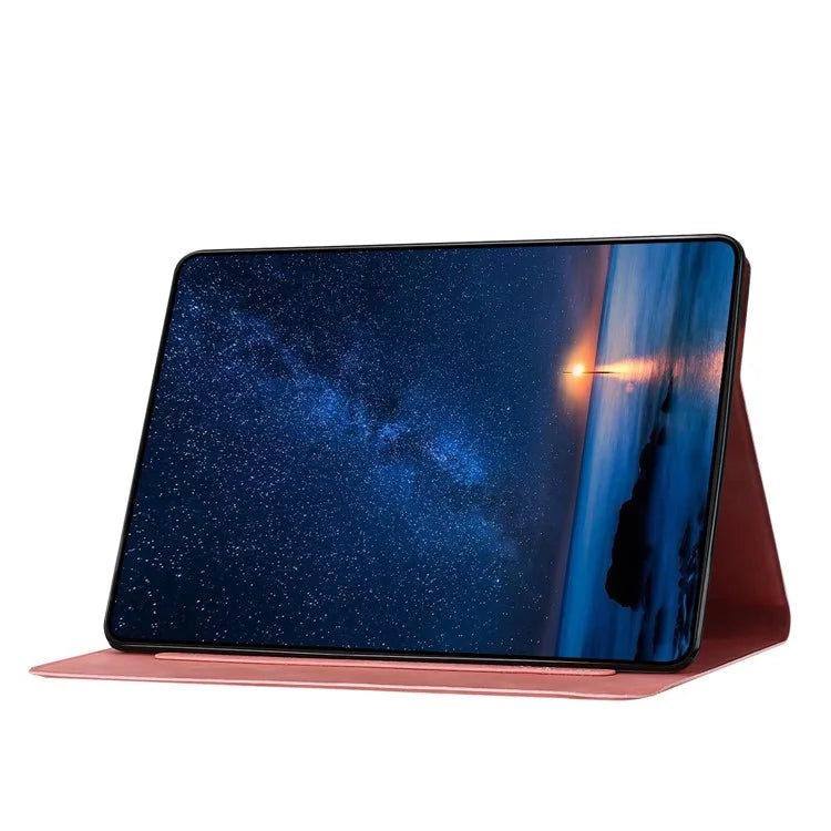 For Samsung Galaxy Tab A9 Case Couple Cat Imprinted Microfiber Leather Smart Tablet Cover