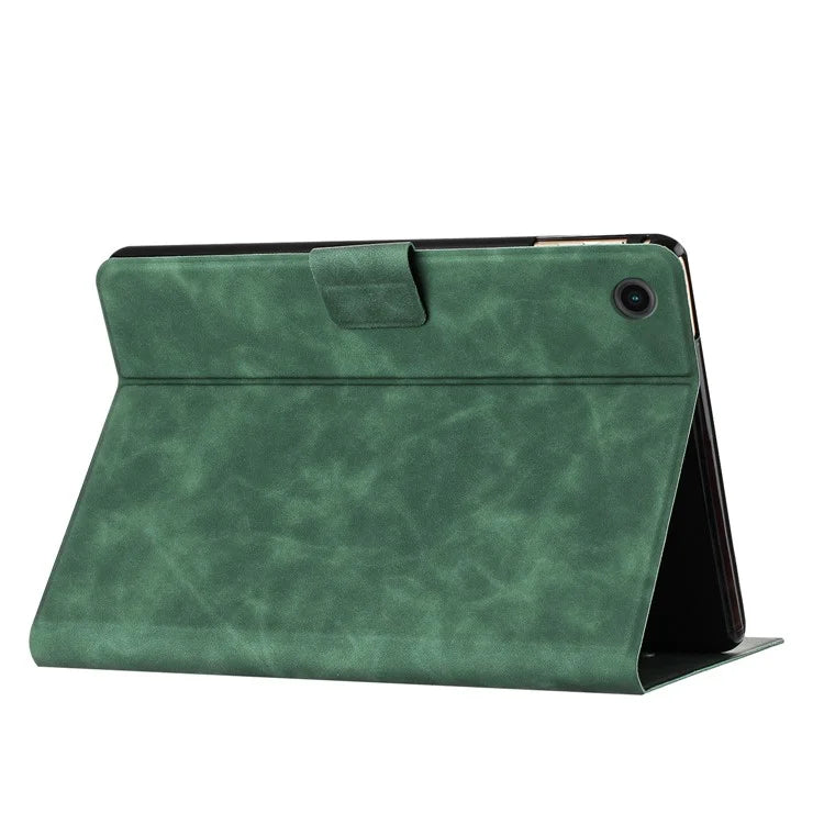For Samsung Galaxy Tab A9+ SM-X210 / X216 / X218 Case Couple Cat Imprinted Microfiber Leather Smart Tablet Cover