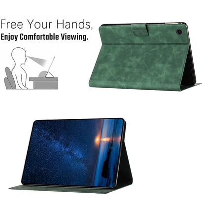 For Samsung Galaxy Tab A9+ SM-X210 / X216 / X218 Case Couple Cat Imprinted Microfiber Leather Smart Tablet Cover