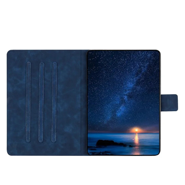 For Samsung Galaxy Tab A9+ SM-X210 / X216 / X218 Case Couple Cat Imprinted Microfiber Leather Smart Tablet Cover