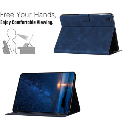 For Samsung Galaxy Tab A9+ SM-X210 / X216 / X218 Case Couple Cat Imprinted Microfiber Leather Smart Tablet Cover